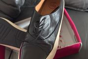 FitFlop Due Lace Up Platform Oxford shoes in black leather. UK8