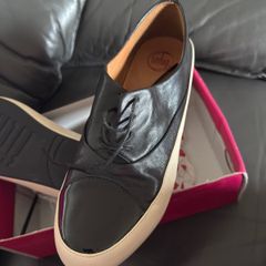 FitFlop Due Lace Up Platform Oxford shoes in black leather. UK8