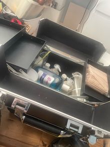 Case of beauty products for beauty therapist