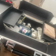 Case of beauty products for beauty therapist