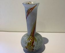 Mdina Glass Long Necked Vase Signed