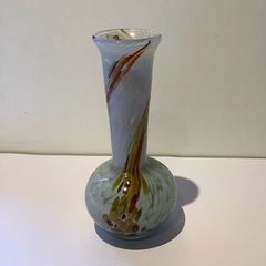 Mdina Glass Long Necked Vase Signed