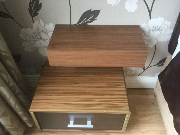 2 lockers and 2 floating shelf drawers