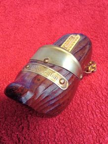 Vintage Wooden Clog Souvenir Thermometer