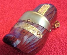 Vintage Wooden Clog Souvenir Thermometer