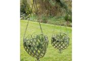 Green Hanging Baskets (Set of 2)  D201