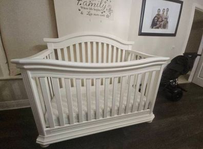 solid wood American style cot bed