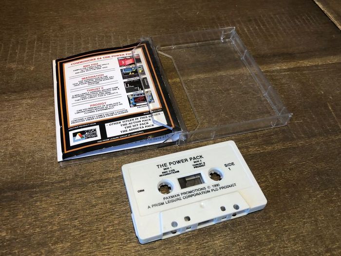C64 - The Power Pack (4 Game Compilation) - Commodore 64 Large Jewel Tape Game - complete in box