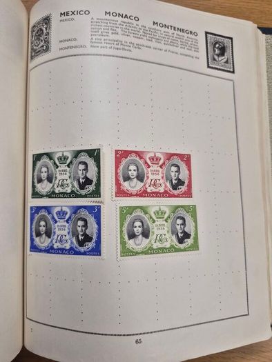 stamp album with stamps of the world
