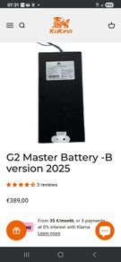 Kukirin kugoo g2 master 2025 battery