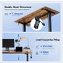 Electric Standing Desk, 160 x 60 cm Height Adjustable Sit Stand Desks with Splice Board and Memory Smart Pannel, Home Office Desk, Brown Image 6