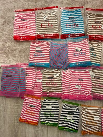 Dog Clothes,Dog Classic Striped Pajamas Soft Cotton Jumpsuit Pug French Bulldog Onesies Costume for Cats Puppy Small Medium Dogs(Pink,S,M)L