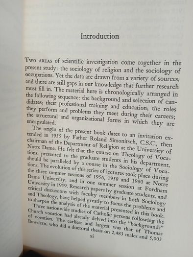 Religion as an Occupation: A Study in the sociology of Professions by Joseph H. Fichter (RB133)