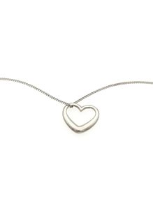 Vintage 925 Sterling Silver Dainty Heart Necklace