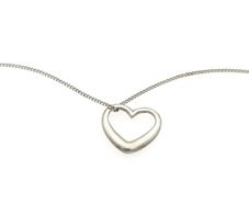 Vintage 925 Sterling Silver Dainty Heart Necklace