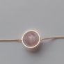 Silver and Pale Pink Stone Station Necklace 18 Inch Image 2