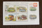 Irish Trams 1987. Scarce Minature Stamp Sheet.Overprint.World Philatelic Exhibition.Hafnia 87.Demmark.MNH.