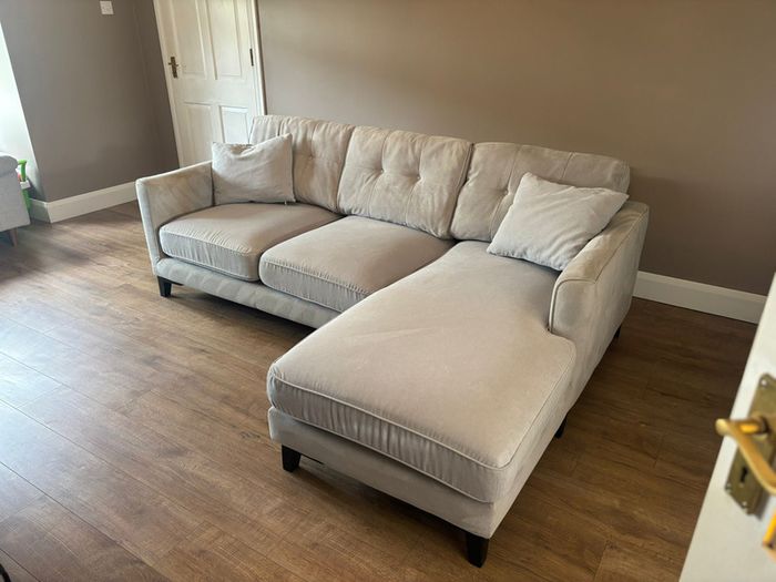 Modern Light Grey Chaise Sofa
