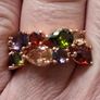 NEW colored stone rose gold ring Image 3