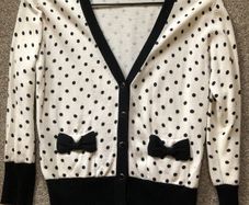 Cute cardigan (white and black)