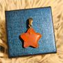 Orange Aventurine Star Pendant Polished Crystal Charm Image 5
