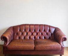 Vintage Leather Chesterfield Style Sofa