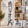 32 Pocket Rotating Magazine and Brochure Display Stand 193cm Mobile Retail Rack Image 3