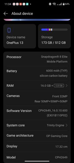 OnePlus 13 (16GB RAM / 512GB) - Midnight Ocean