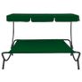 Outdoor Lounge Bed with Canopy Green Image 3