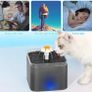 Cat Water Fountain, 2L Automatic Electric Flower Style Dispenser with LED Water Level Window and Replaceable Filter Image 7