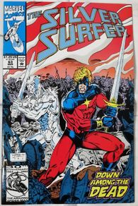 Silver Surfer #63 1st Cameo Dark Silver Surfer & Captain Marvel Appearance (1992)