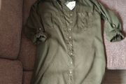 Brand new Khaki Green Shirt Dress, size 14
