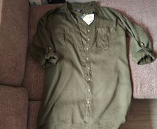 Brand new Khaki Green Shirt Dress, size 14