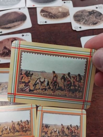 Native American Playing cards and tin