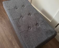 Grey ottoman storage box