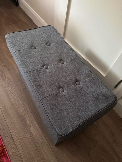 Grey ottoman storage box