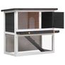 Outdoor Rabbit Hutch 1 Door Grey Wood Image 8