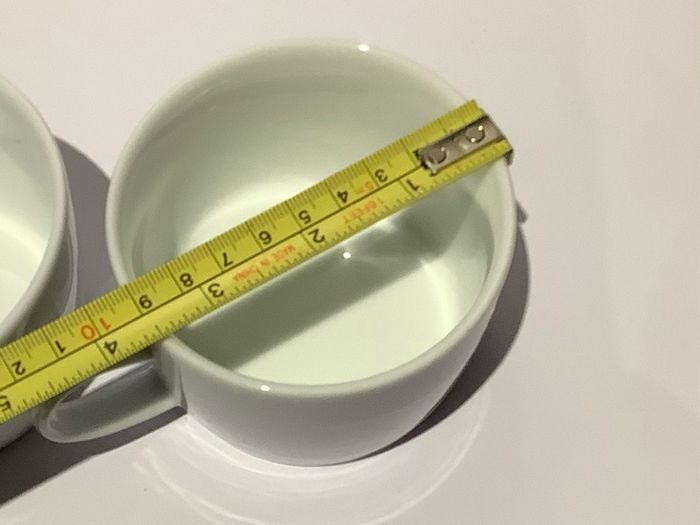 White Porcelain Coffee Cups x 2