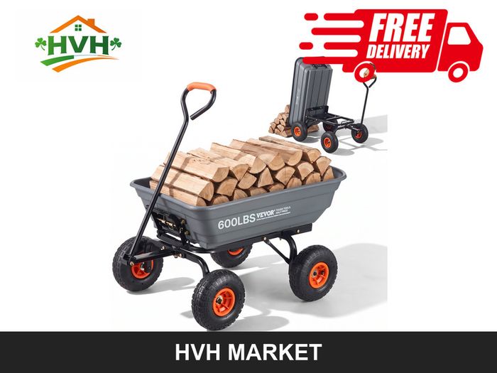 Garden Dump Cart 600 lb with 10in Tyres