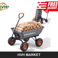 Garden Dump Cart 600 lb with 10in Tyres