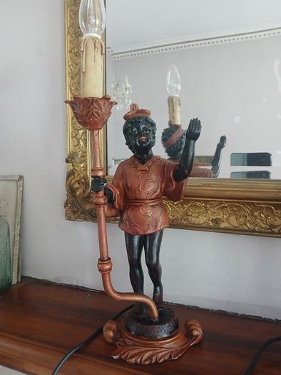 vintage blackamoor lamps