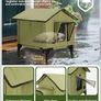 Outdoor Cat House, Waterproof Insulated Cat Kennel with Elevated Base, Large Winter House for Indoor Outdoor Cats and Small Dogs, Feral Cat Shelter for Multiple Cats Image 4