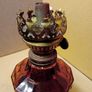 Vintage Amber Glass / Oil Kerosene Lamp Image 7