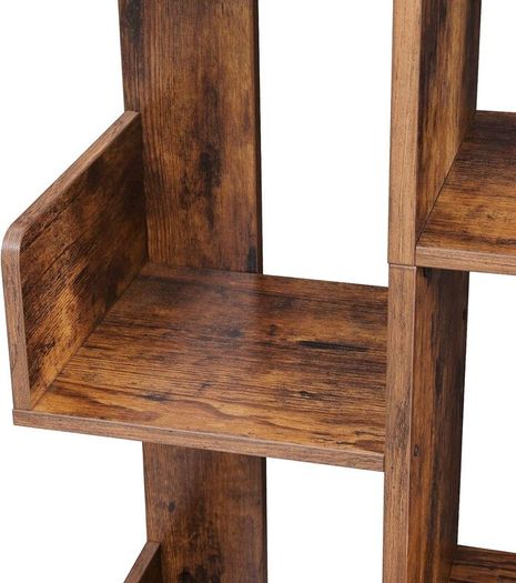 Rustic Industrial Bookcase Display Shelf 140cm