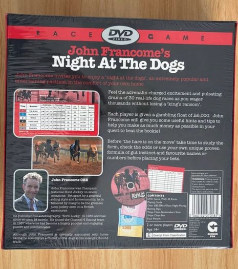 Night At The Dogs DVD Game Brand New Sealed