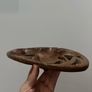 Wooden Carved Leaf Bowl Image 3