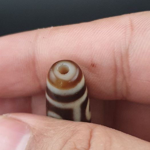 Antique Himalayan 9 Eyes Agate Dzi Bead Amulet
