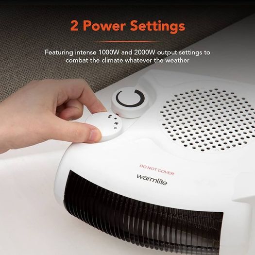 Thermo Fan Heater with 2 Heat Settings and Overheat Protection, 2000W