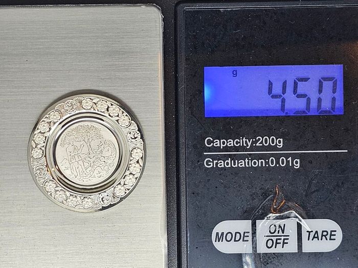 Interesting Minature Silver Plate