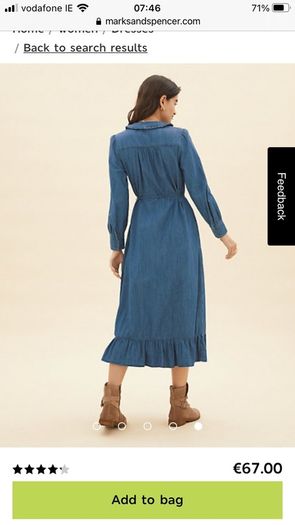 Denim dress Marks and Spencer (Unworn & new )